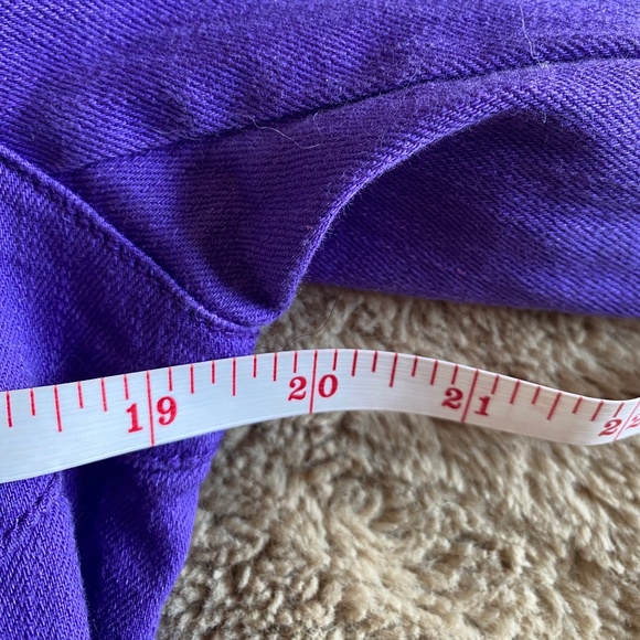 One World Purple Denim Jacket with Metal Studded Detail, Size M - Picture 5 of 12